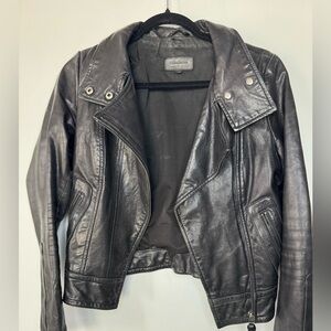Mackage Black Leather Moto Jacket - Size XS